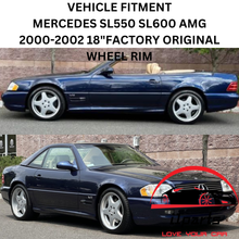 Load image into Gallery viewer, MERCEDES SL550 SL600 2000-2002 18&quot; FACTORY OEM FRONT AMG WHEEL RIM 65228