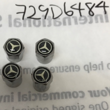 Load image into Gallery viewer, Set of 4 Mercedes Tire Valve Stem Caps For Car 729d6484