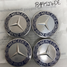 Load image into Gallery viewer, Set of 4 Mercedes 75MM Classic Dark Blue Wheel Center Hub Caps AMG b49527de