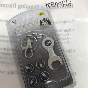 Set of 4 Motorsports BMW Tire Stem Valve Cap With Key 98ba4f67