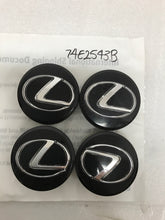 Load image into Gallery viewer, Set of 4 Lexus BLACK 62mm Center Caps 71A104-0010 14e2543b
