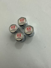 Load image into Gallery viewer, Set of 4 Universal Dodge Silver Wheel Stem Air Valve Caps ec468311