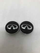 Load image into Gallery viewer, Set of 2 Infiniti Black Center Cap 40343-1CA4A 63mm