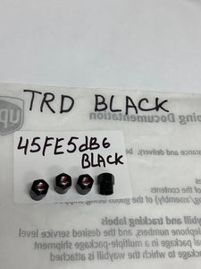 Set of 4 Universal  Trd Black Wheel Stem Air Valve Caps 45fe5db6black