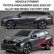 Load image into Gallery viewer, TOYOTA HIGHLANDER 2021-2023 20&quot; ALLOY RIM WHEEL FACTORY OEM 96968