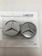 Load image into Gallery viewer, Set of 2 Mercedes-Benz Silver Wheel Center Hub Caps 75mm c54b183b