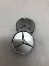 Load image into Gallery viewer, Set of 2 Mercedes-Benz Silver Wheel Center Hub Caps 75mm c54b183b