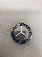 Load image into Gallery viewer, Set of 4 Mercedes 75MM Dark Blue Wheel Center Caps AMG A1714000025 7b01e59a