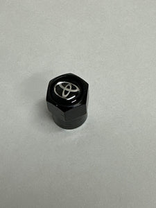 Set of 4 Universal Toyota Black Wheel Stem Air Valve Caps 81cc8549