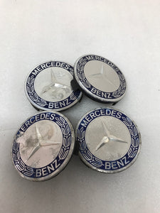4PC Mercedes 75MM Classic Dark Blue Wheel Center Hub Caps AMG Wreath 03df9bb3