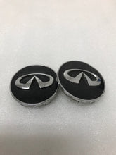 Load image into Gallery viewer, Set of 2 Infiniti Black Center Cap 40343-1CA4A 63mm