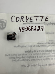 Set of 4 Universal Corvette Silver Wheel Stem Air Valve Caps 4996f227