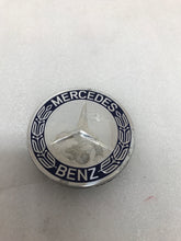 Load image into Gallery viewer, 4PC Mercedes 75MM Classic Dark Blue Wheel Center Hub Caps AMG Wreath 03df9bb3