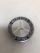 Load image into Gallery viewer, 4PC Mercedes 75MM Classic Dark Blue Wheel Center Hub Caps AMG Wreath bb7a31a9