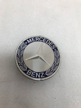 Load image into Gallery viewer, 4PC Mercedes 75MM Classic Dark Blue Wheel Center Hub Caps AMG Wreath ce545d84