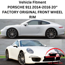 Load image into Gallery viewer, PORSCHE 911 2014-2016 20&quot; FACTORY OEM FRONT WHEEL RIM 67459 99136216106