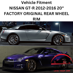 NISSAN GT-R 2012-2016 20" FACTORY OEM REAR WHEEL RIM 62570 KB51ASK76