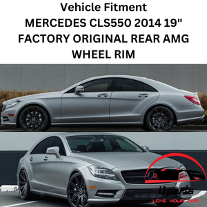 MERCEDES CLS550 2014 19" FACTORY OEM REAR AMG WHEEL RIM 85338 A2184010100 85268