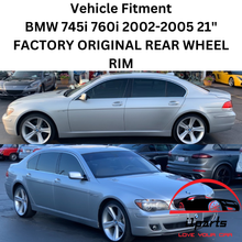 Load image into Gallery viewer, BMW 745i 760i 2002-2005 21&quot; FACTORY ORIGINAL REAR WHEEL RIM 59520 36116766957
