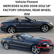 Load image into Gallery viewer, MERCEDES SL550 2009-2012 18&quot; FACTORY ORIGINAL REAR WHEEL RIM 85077 A2304014102