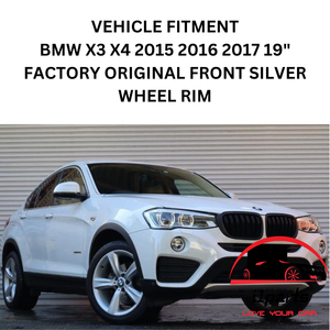 BMW X3 X4 2015-2017 19" FACTORY OEM FRONT SILVER WHEEL RIM 86102 3611686288