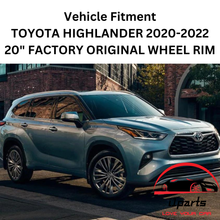 Load image into Gallery viewer, TOYOTA HIGHLANDER 2020-2022 20&quot; FACTORY ORIGINAL WHEEL RIM 75266 S057A