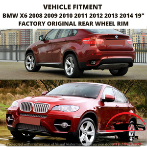 BMW X6 2008-2014 19" FACTORY OEM REAR WHEEL RIM 71277 36116783244