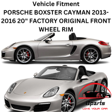 Load image into Gallery viewer, PORSCHE BOXSTER CAYMAN 2013 2014 2015 2016 20&quot; FACTORY ORIGINAL WHEEL RIM FRONT
