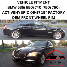 Load image into Gallery viewer, BMW 535i 550i 740i-760i ACTIVEHYBRID 09-17 19&quot; FACTORY OEM FRONT WHEEL RIM 71373