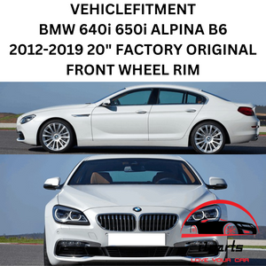 BMW 640i 650i ALPINA B6 2012-2019 20" FACTORY OEM FRONT WHEEL RIM 71522 36117843717