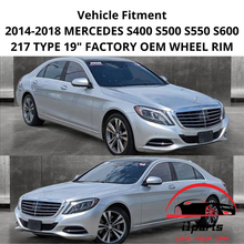 Load image into Gallery viewer, MERCEDES S550 2015 19&quot; FACTORY ORIGINAL REAR WHEEL RIM