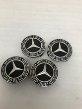 Load image into Gallery viewer, Mercedes Benz SET OF 4 Black Center caps A1714000025 ( 75 mm)