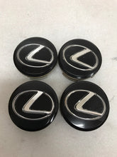 Load image into Gallery viewer, Set of 4 Lexus BLACK 62mm Center Caps 71A104-0010 d87272c2