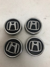 Load image into Gallery viewer, Set of 4 Honda Black Wheel Rim Center Caps Chrome Logo 69 MM 44732S7SJ01