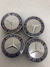 Load image into Gallery viewer, SET OF 4  Mercedes Benz SILVER Center caps A1714000025  (75mm)