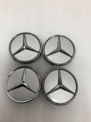 4x for Mercedes-Benz Silver Wheel Center Hub Caps 75mm 046c267c