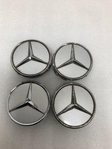 4x for Mercedes-Benz Silver Wheel Center Hub Caps 75mm 046c267c