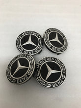 Load image into Gallery viewer, Mercedes Benz SET OF 4 Black Center caps A1714000025 ( 75 mm)