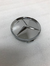 Load image into Gallery viewer, SET OF 3 Mercedes Benz CHROME CENTER CAPS A1714000125 a8368d4f