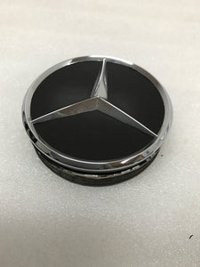 SET OF 2 BLACK Center Caps Mercedes Benz 2204000125 75 MM 4bd211f0