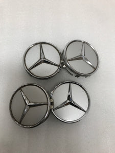4x for Mercedes-Benz Silver Wheel Center Hub Caps 75mm 046c267c
