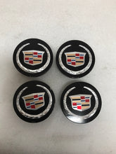 Load image into Gallery viewer, Set of 4 Cadillac ATS CTS CTS-V DTS STS SRX black center cap 9597375 4d3c9901