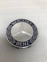Load image into Gallery viewer, 4PC Mercedes 75MM Classic Dark Blue Wheel Center Hub Caps AMG Wreath 5a1ec545