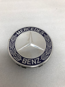 4PC Mercedes 75MM Classic Dark Blue Wheel Center Hub Caps AMG Wreath 5a1ec545