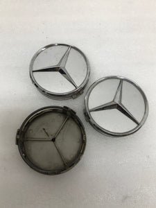 Set of 3 Mercedes Benz Silver Center Caps A1714000125 75 MM dfb9316f