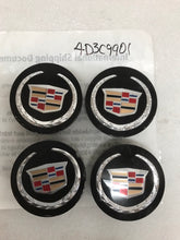 Load image into Gallery viewer, Set of 4 Cadillac ATS CTS CTS-V DTS STS SRX black center cap 9597375 4d3c9901